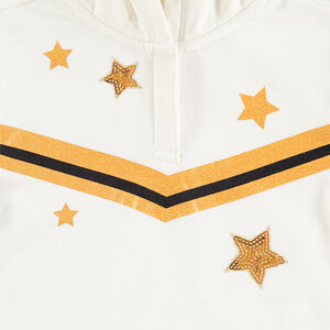 Jogging bicolore avec bandes et étoiles pailletés 