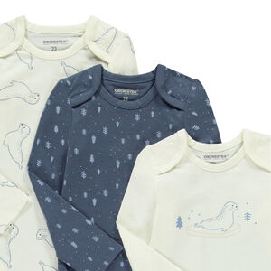 Lot de 5 bodies fantaisie pour bébé garçon (ouvertures différentes selon l'âge) 