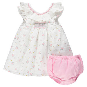 Ensemble avec robe imprimée all-over et bloomer assorti 