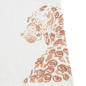 Junior - Ensemble avec débardeur print léopard et legging avec bandes appliquées 