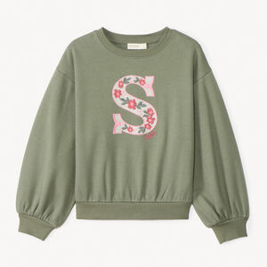 Sweat molleton oversize brodé fille 