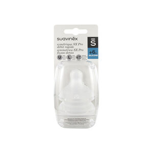 Lot de 2 tétines symétriques SX Pro silicone débit L 6M+ 
