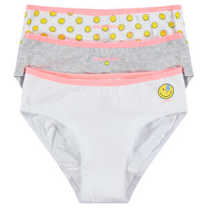 Junior - Lot de 3 culottes en coton avec prints Smiley 