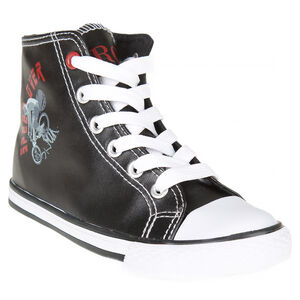 Baskets montantes à lacets print vélo 