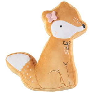 Coussin forme renard en velours 