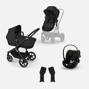 Poussette trio Balios S Lux 3-en-1 Cloud G3 - Moon Black 