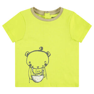 Tee-shirt manches courtes en jersey avec ourson printé 