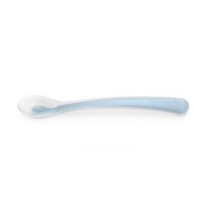 Cuillère silicone 1er âge 4M+ Bleu 