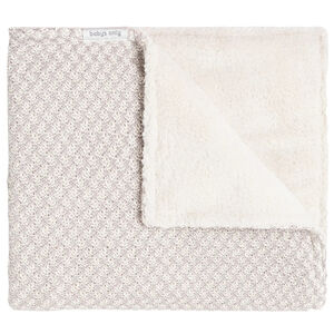Couverture lit bébé Teddy Happiness - Urban Taupe/écru 100x135 cm 
