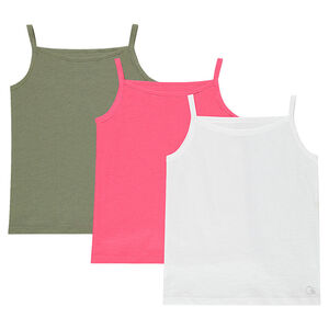 Lot de 3 débardeurs unis en jersey 