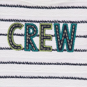 Sweat en molleton rayé avec inscription brodée 