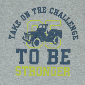 Tee-shirt manches longues motif army avec print sur le devant 