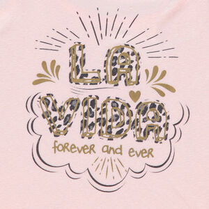 Débardeur à fines bretelles et message printé effet léopard 