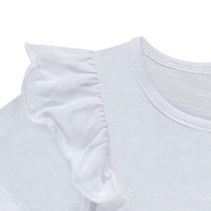 Tee-shirt manches courtes en jersey avec volants 