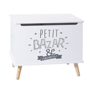 Coffre à jouet - Bois et Blanc  