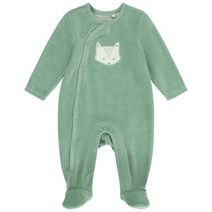 Dors-bien en velours fantaisie patch renard pour bébé 