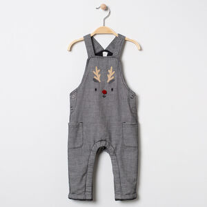 Salopette longue doublée motif élan esprit Noël 