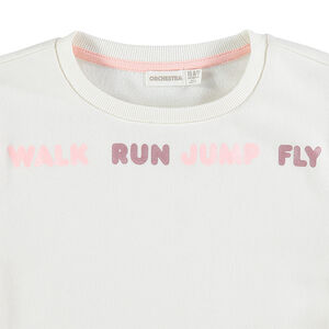 Junior - Sweat en molleton uni avec motif fantaisie  