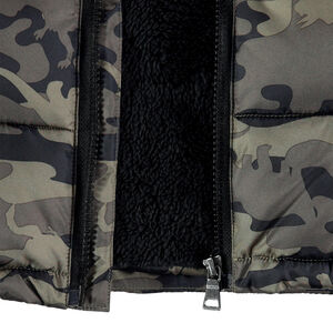 Doudoune sans manches à motif army doublée sherpa 