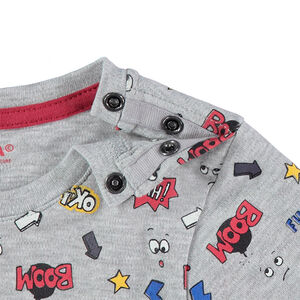 Sous-pull en jersey avec motif esprit bande dessinée all-over 