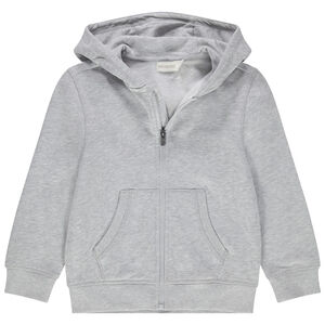 Gilet à capuche en molleton uni garçon 
