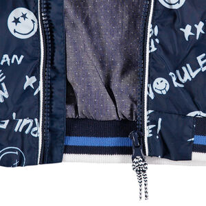 Coupe-vent doublé chambray avec Smiley printé all-over 