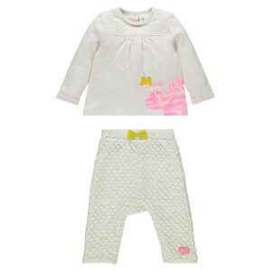 Ensemble tee-shirt manches longues et sarouel avec print Disney Minnie 