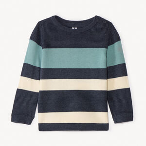 Pull en tricot fantaisie rayé pour bébé garçon 