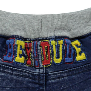 Bermuda en jeans effet used avec poches 