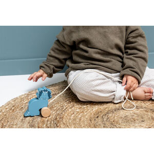 Jouet à tirer en bois 9CM Mr. Triceratops 