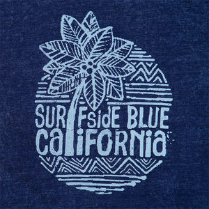 Junior - Tee-shirt manches courtes bleu jeans avec print esprit surf 