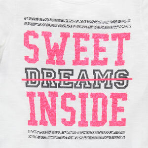 Pyjama court en jersey tee-shirt printé et short chiné 