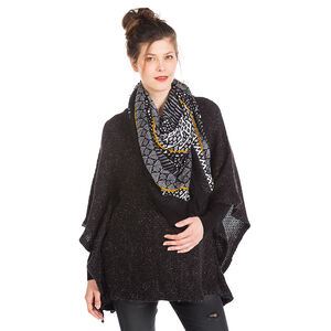 Echarpe à motif ethnique et franges 