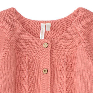 Gilet bébé fille en tricot fantaisie uni 
