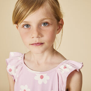 Robe imprimé fleuri avec dos ouvert fille 