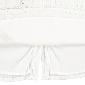 Robe manches longues en coton tubique avec poupée pailletée printée 