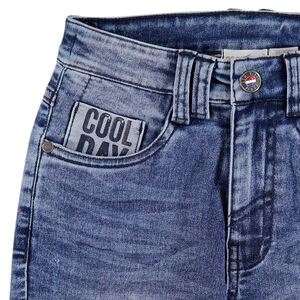 Junior - Jeans effet used et crinkle avec poches fantaisie 