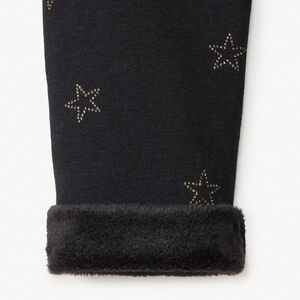 Legging contrecollé en sherpa imprimé fille 