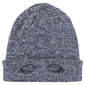 Bonnet en tricot chiné effet masque 