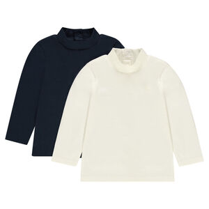 Lot de 2 sous-pulls manches longues à col montant 