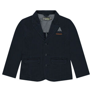 Blazer en jersey avec poche passepoilée fantaisie 