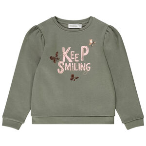Sweat en molleton print fantaisie fille 