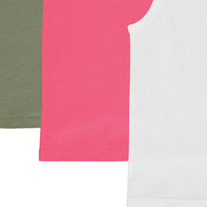 Lot de 3 débardeurs unis en jersey 