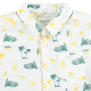 Bermuda en toile à taille élastiquée  