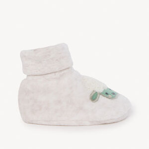 Chaussons en velours à mouton brodé pour bébé 