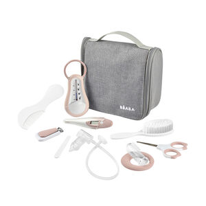 Trousse de toilette avec 10 accessoires old pink 