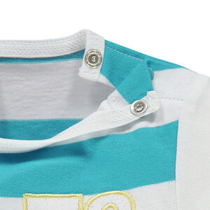 Tee-shirt manches courtes avec Chiffres brodés sur la poitrine 