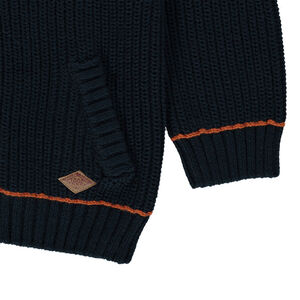 Gilet en tricot avec bandes contrastées 