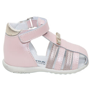 Nu-pieds irisés en cuir avec lanière à scratch 