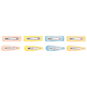Lot de 8 barrettes à clip pastel fille 